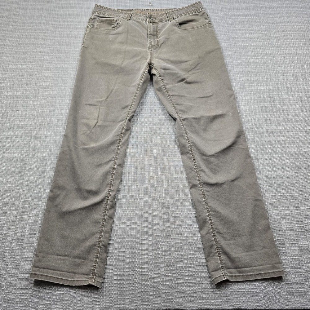 PrAna Jeans Mens 36x30 Gray Slim Fit Straight Leg Organic Stretch Denim Pants